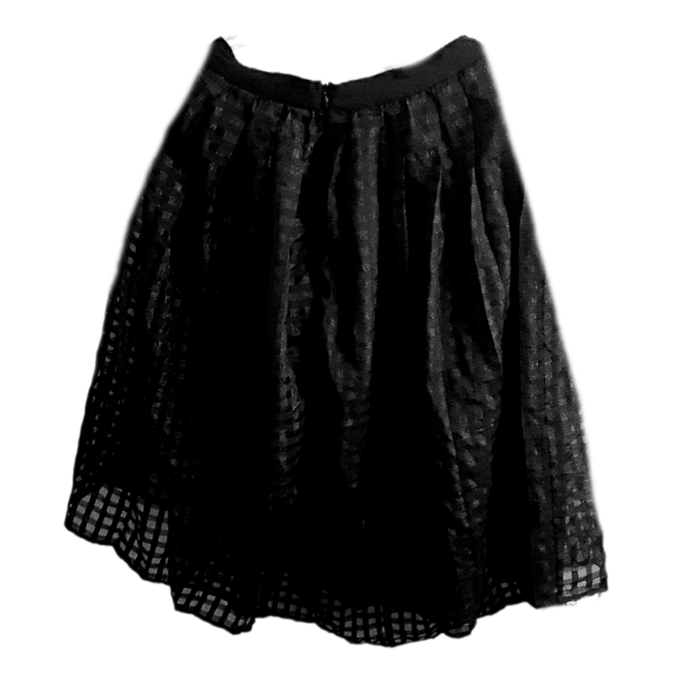 Elle Gingham Texture A-Line Skirt